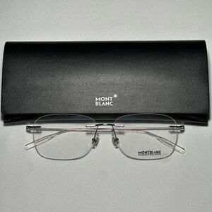 Mont Blanc Black and Silver Men's Glasses
